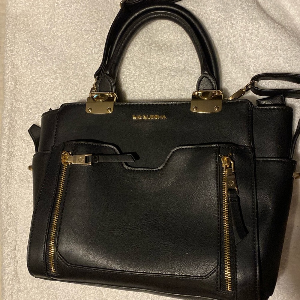 Big Buddha Black Purse 👜 Super cute! Detachable shoulder strap included.
